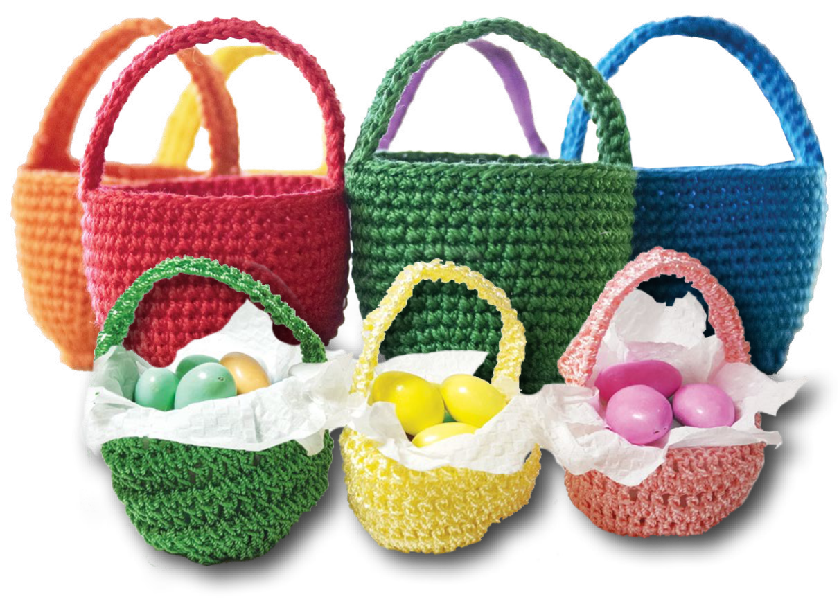 Easter activity basket knitted baskets