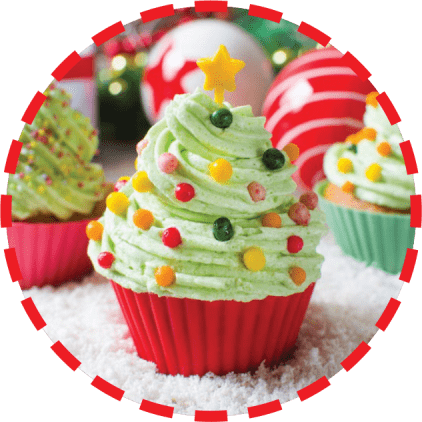 xmas kids bakes christmas tree cupcakes
