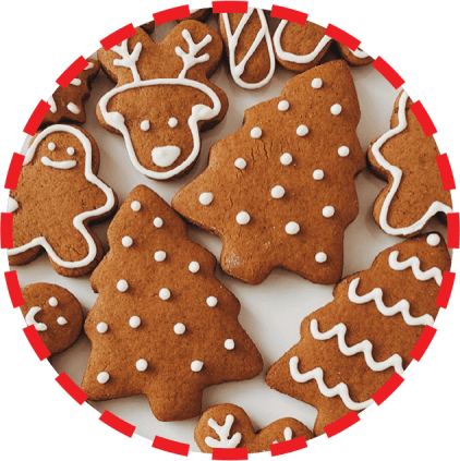 xmas kids bakes gingerbread biscuits