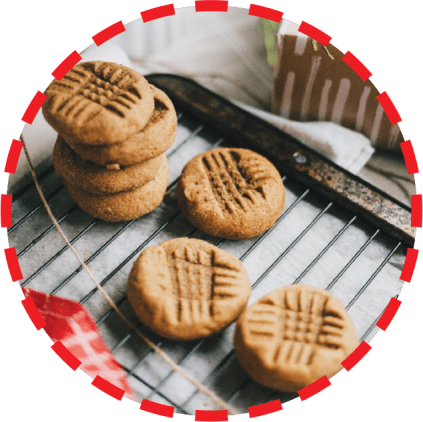 xmas kids bakes peanut butter biscuits