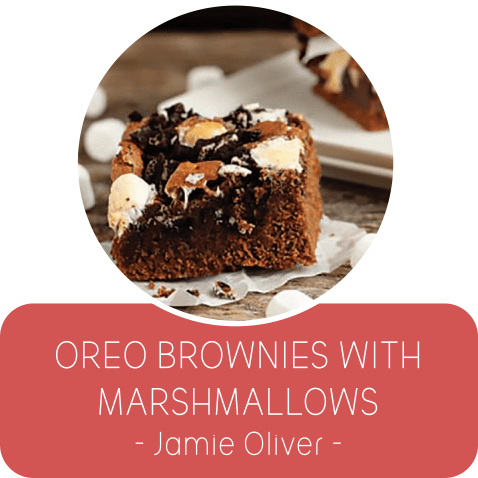 EASY DECADENT DESSERTS - OREO BROWNIES WITH MARSHMALLOWS JAMIE OLIVER